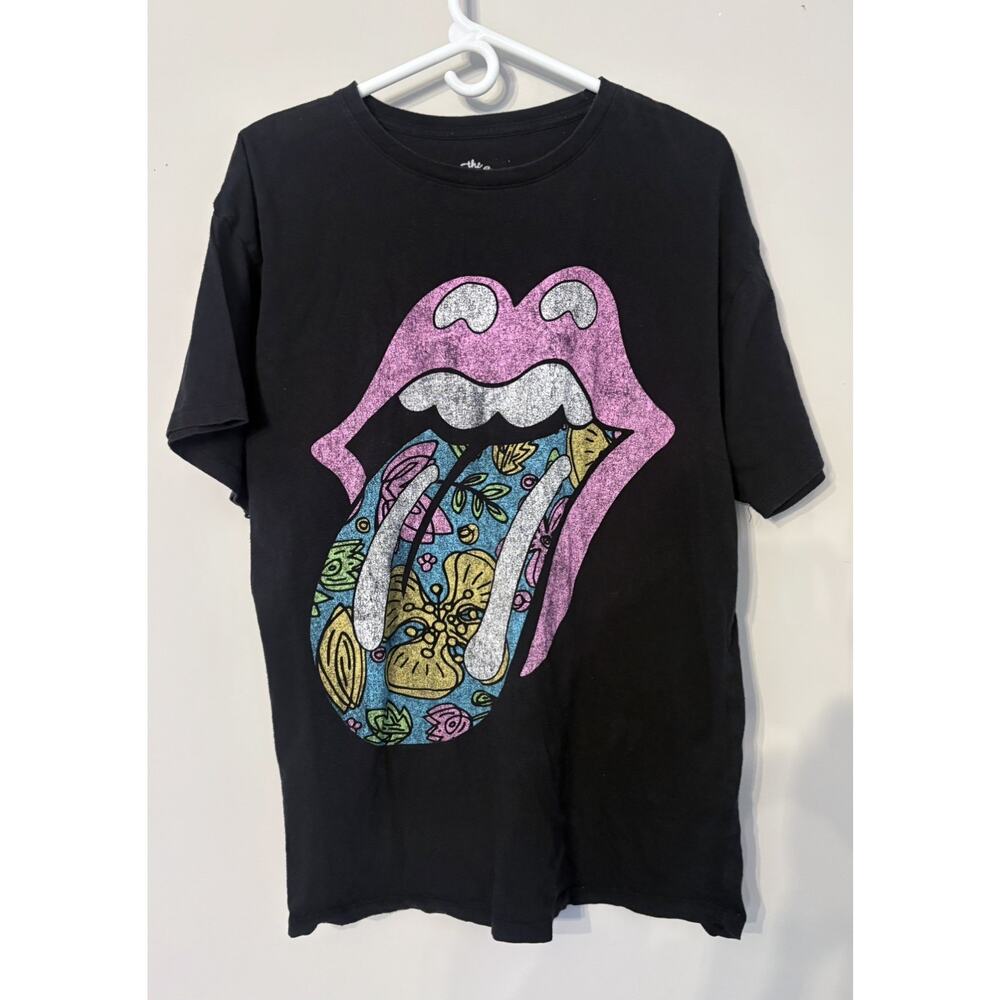 The Rolling stones multicolored shirt Short Sleeve T-Shirt Men's rare shirt M